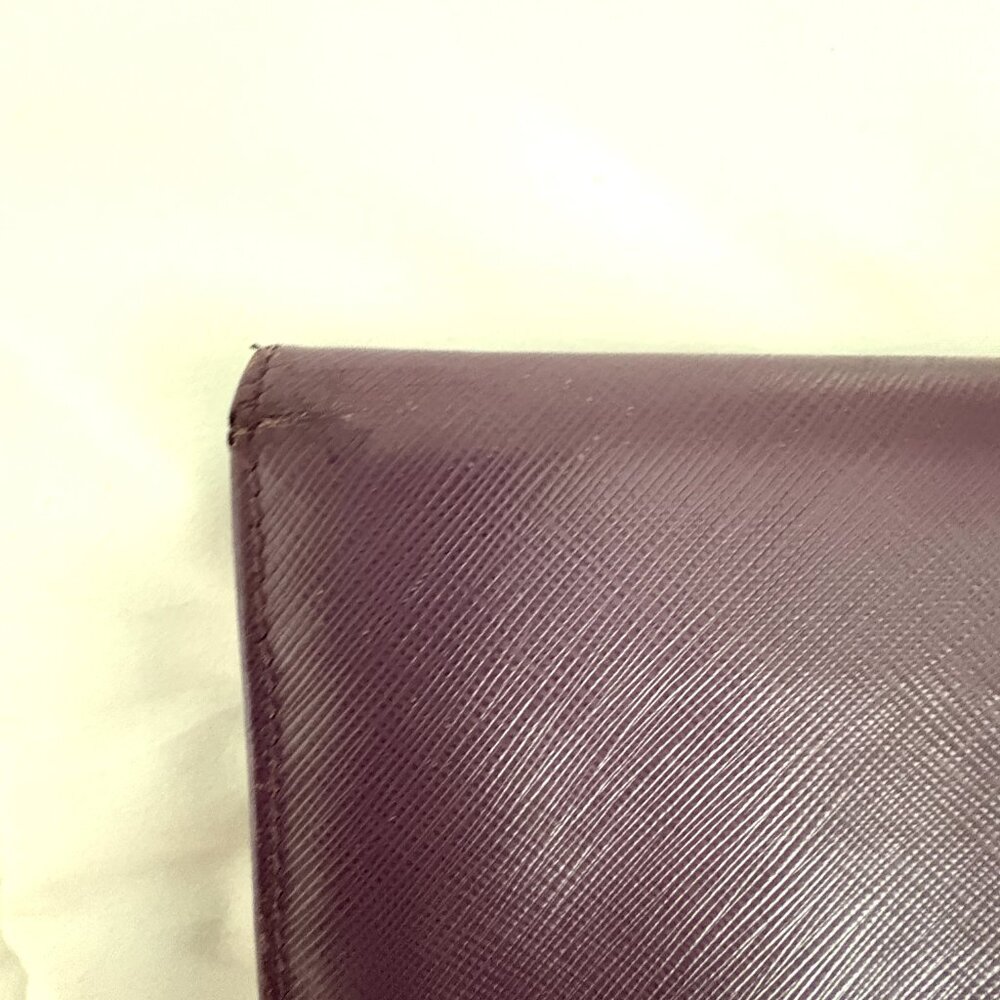Salvatore Ferragamo Long Wallet Vala Ribbon Leather Purple/Plum Quiet Luxury - Picture 8 of 14